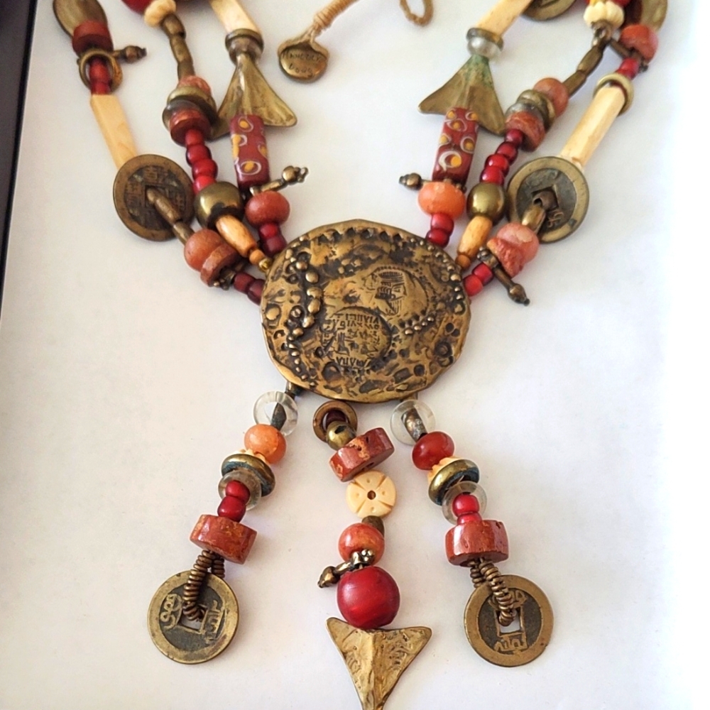 Mary Doug Hancock Multicolor Beaded Necklace